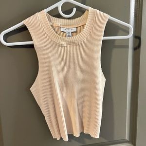 Top Shop Cream Cropped Top